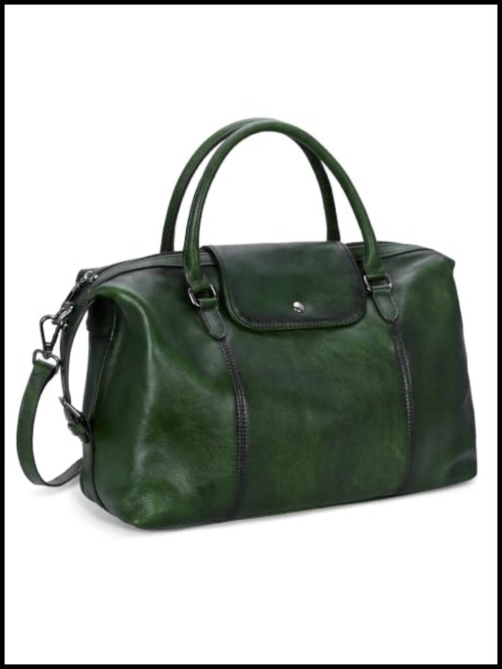 Genuine Leather Satchel Shoulder Bag 3-in-1 Crossbody Tote for Women